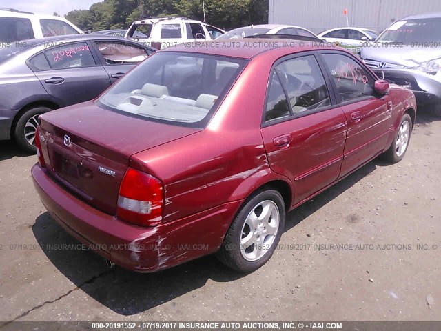 JM1BJ225720545545 - 2002 MAZDA PROTEGE DX/LX/ES RED photo 4