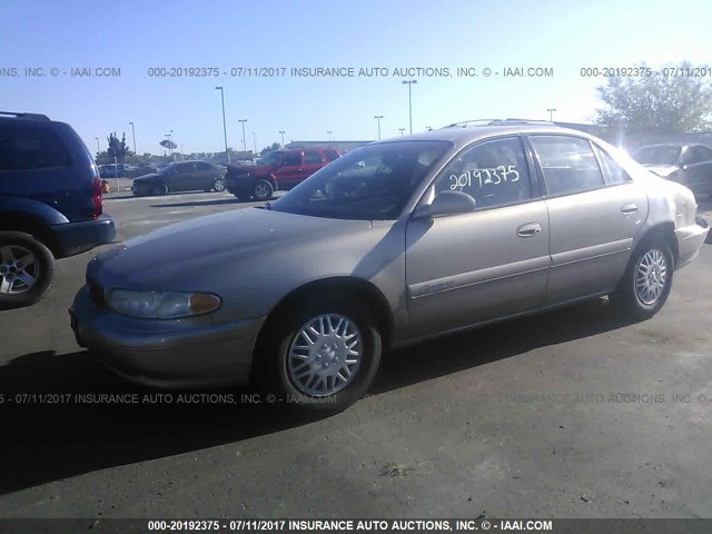 2G4WS52J711181493 - 2001 BUICK CENTURY CUSTOM BEIGE photo 2