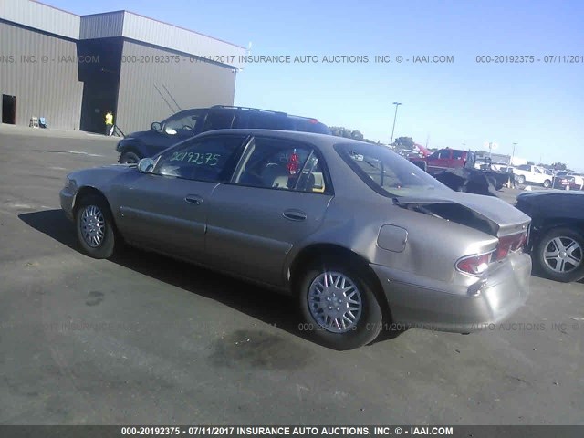 2G4WS52J711181493 - 2001 BUICK CENTURY CUSTOM BEIGE photo 3