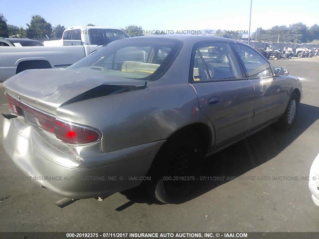 2G4WS52J711181493 - 2001 BUICK CENTURY CUSTOM BEIGE photo 4