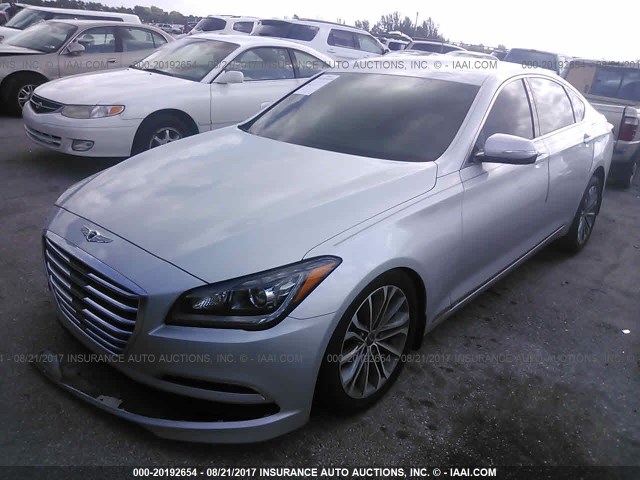 KMHGN4JE8GU142175 - 2016 HYUNDAI GENESIS 3.8L SILVER photo 2