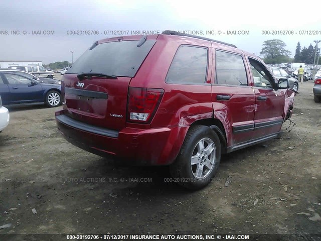 1J4GR48K25C513560 - 2005 JEEP GRAND CHEROKEE LAREDO/COLUMBIA/FREEDOM 红色 照片 4