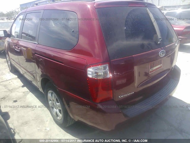 KNDMB233366088741 - 2006 KIA SEDONA EX/LX RED photo 3