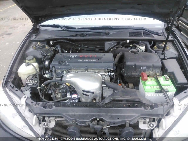 4T1BE32K95U418661 - 2005 TOYOTA CAMRY LE/XLE/SE შავი ფოტო 10