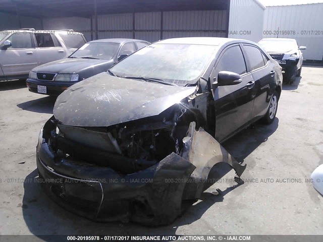 5YFBURHE7FP265448 - 2015 TOYOTA COROLLA L/LE/LE PLS/PRM/S/S PLS BLACK photo 2