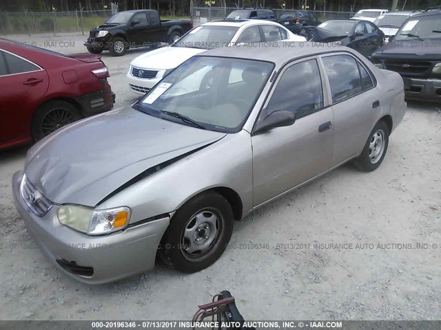 1NXBR12E71Z505830 - 2001 TOYOTA COROLLA CE/LE/S BEIGE photo 2