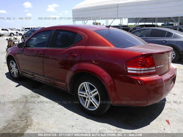 1B3LC56K28N158902 - 2008 DODGE AVENGER SXT RED photo 3