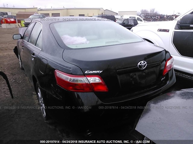 4T1BK46K07U538134 - 2007 TOYOTA CAMRY NEW GENERAT LE/XLE/SE BLACK photo 3