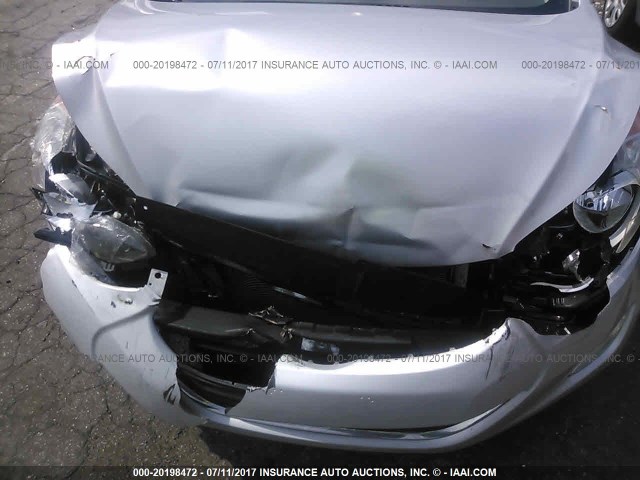 KMHDH4AE4CU401765 - 2012 HYUNDAI ELANTRA GLS/LIMITED SILVER photo 6