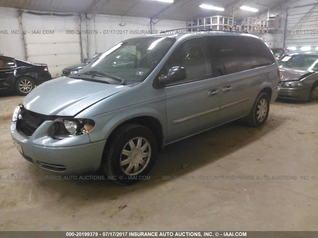 2A4GP54L16R729161 - 2006 CHRYSLER TOWN & COUNTRY TOURING BLUE photo 2