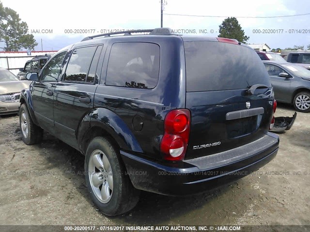 1D4HD38N86F115429 - 2006 DODGE DURANGO SXT BLUE photo 3