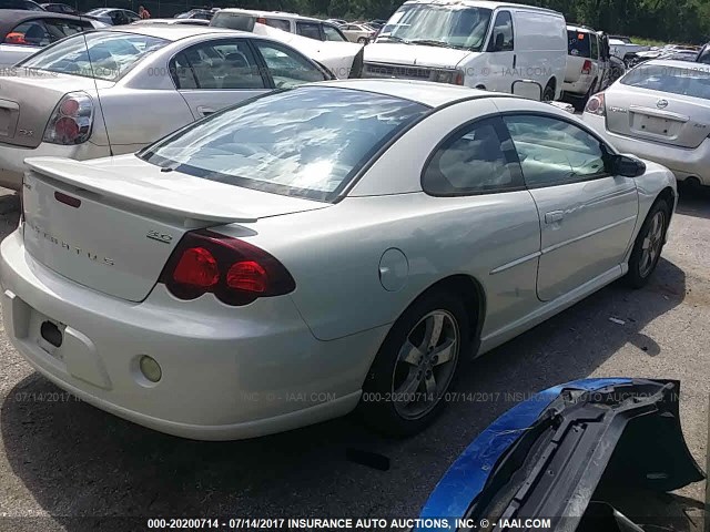 4B3AG52HX4E137150 - 2004 DODGE STRATUS R/T WHITE photo 4