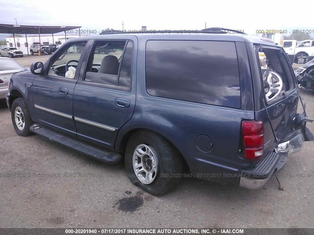 1FMRU15W32LA45865 - 2002 FORD EXPEDITION XLT BLUE photo 3