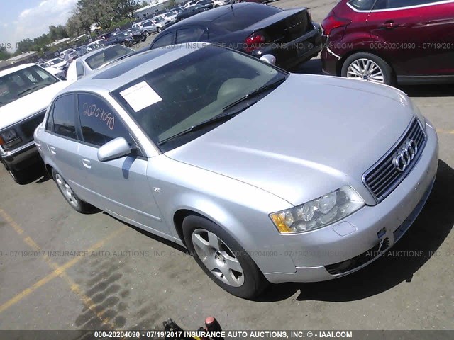 WAUJC68E54A228393 - 2004 AUDI A4 1.8T SILVER photo 1