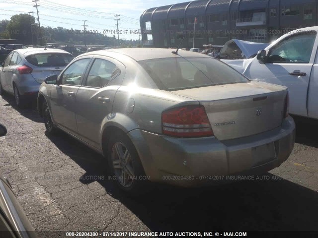 1B3LC56R38N150692 - 2008 DODGE AVENGER SXT GOLD photo 3