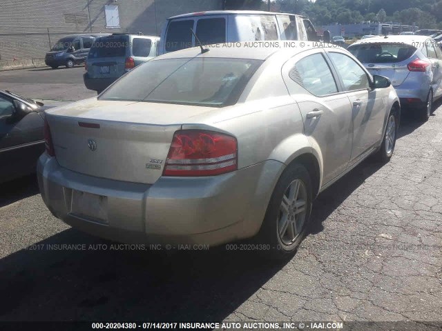 1B3LC56R38N150692 - 2008 DODGE AVENGER SXT GOLD photo 4