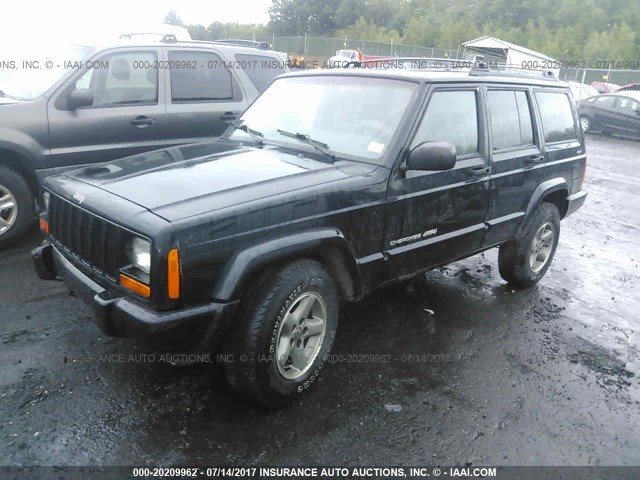 1J4FF68S6XL580276 - 1999 JEEP CHEROKEE SPORT/CLASSIC BLACK photo 2