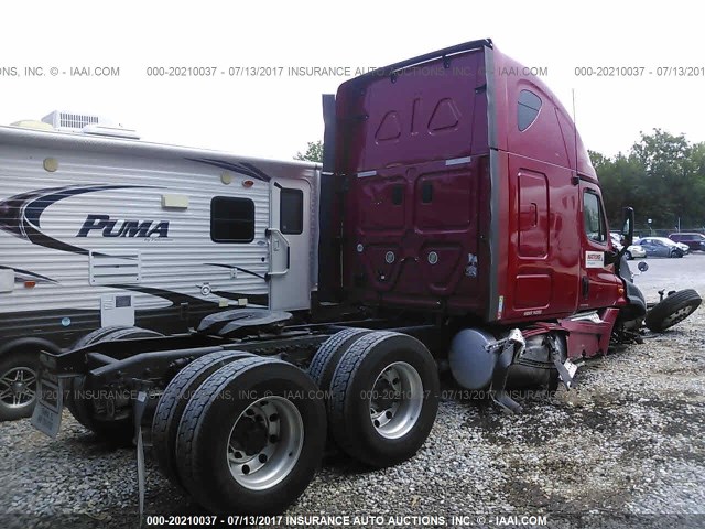 1FUJGLBG7CLBC8578 - 2012 FREIGHTLINER CASCADIA 125  RED photo 4