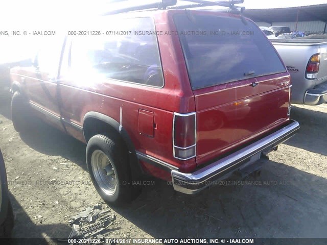 1GKCT18R4H8523343 - 1987 GMC S15 JIMMY RED photo 3