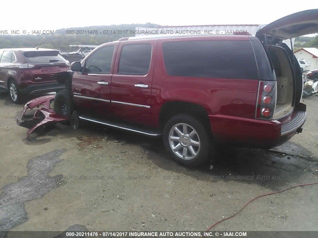 1GKS2MEF9DR372143 - 2013 GMC YUKON XL DENALI RED photo 3