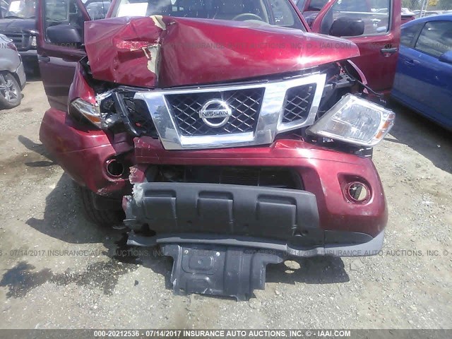 1N6AD0ER4GN764900 - 2016 NISSAN FRONTIER S/SV/SL/PRO-4X RED photo 6