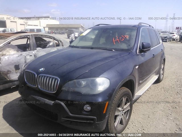 5UXFE83557LZ42943 - 2007 BMW X5 4.8I BLACK photo 2