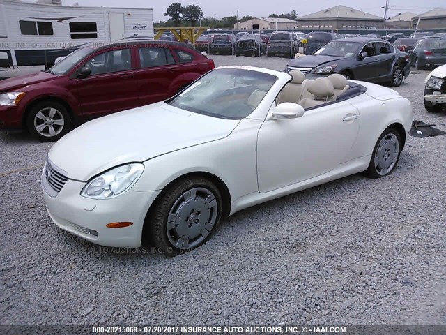 JTHFN48Y820021239 - 2002 LEXUS SC 430 WHITE photo 2