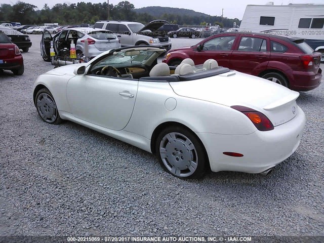 JTHFN48Y820021239 - 2002 LEXUS SC 430 WHITE photo 3