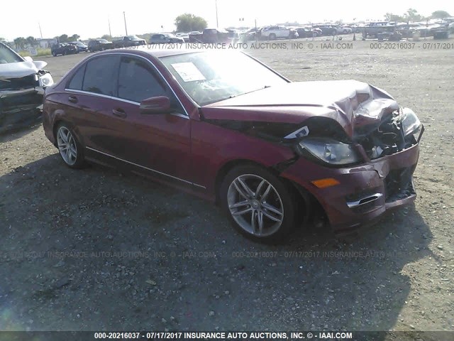 WDDGF4HB5DR280693 - 2013 MERCEDES-BENZ C 250 RED photo 1