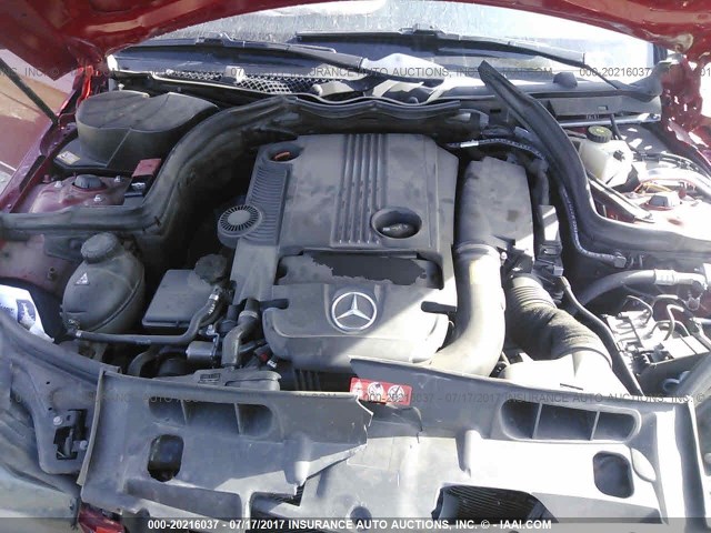 WDDGF4HB5DR280693 - 2013 MERCEDES-BENZ C 250 RED photo 10