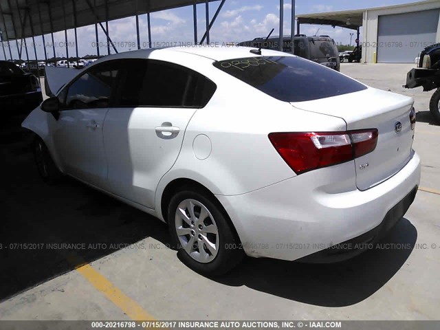 KNADM4A33E6356241 - 2014 KIA RIO LX Սպիտակ լուսանկար 3