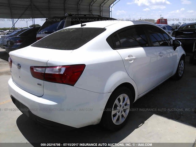 KNADM4A33E6356241 - 2014 KIA RIO LX Սպիտակ լուսանկար 4