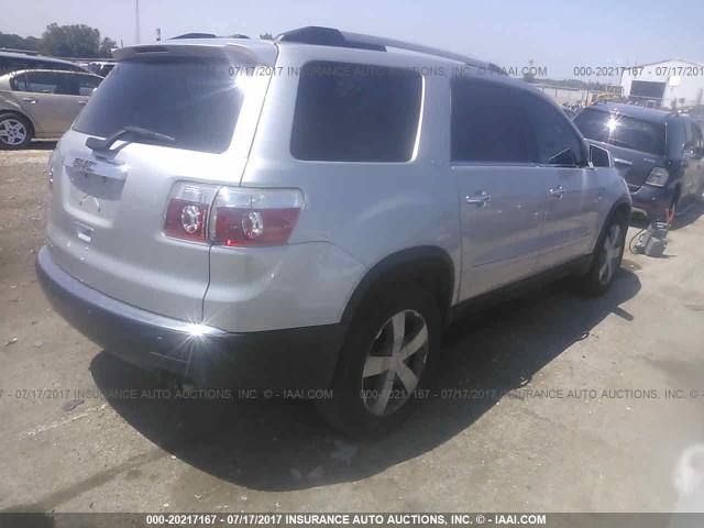 1GKKRRED5BJ296956 - 2011 GMC ACADIA SLT-1 SILVER photo 4