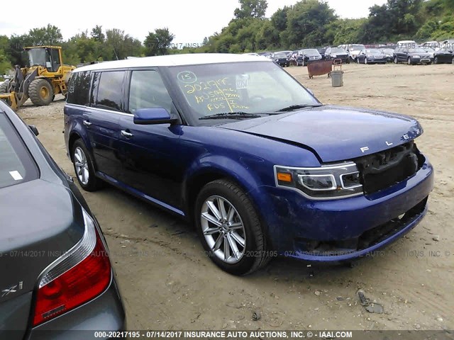 2FMHK6D85DBD18132 - 2013 FORD FLEX LIMITED BLUE photo 1