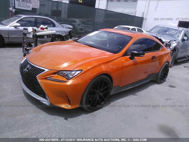 JTHHE5BC1F5010149 - 2015 LEXUS RC 350 ORANGE photo 2