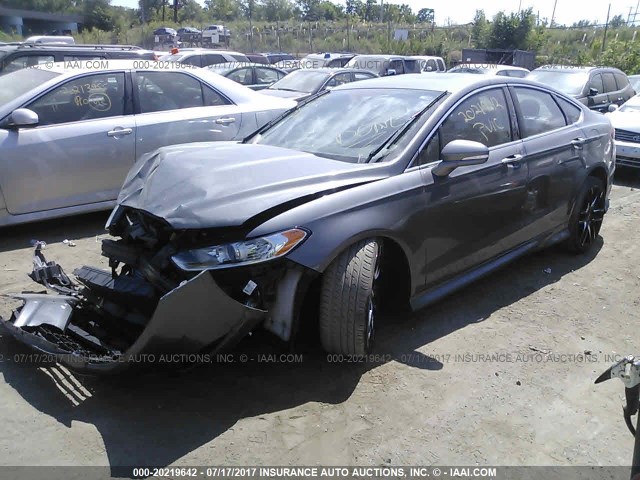 3FA6P0K92ER316370 - 2014 FORD FUSION TITANIUM SILVER photo 2