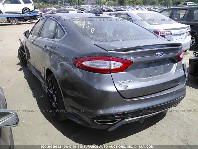 3FA6P0K92ER316370 - 2014 FORD FUSION TITANIUM SILVER photo 3