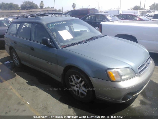 4S3BH675017643575 - 2001 SUBARU LEGACY OUTBACK AWP 绿色 照片 1