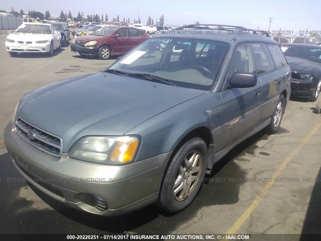 4S3BH675017643575 - 2001 SUBARU LEGACY OUTBACK AWP 绿色 照片 2