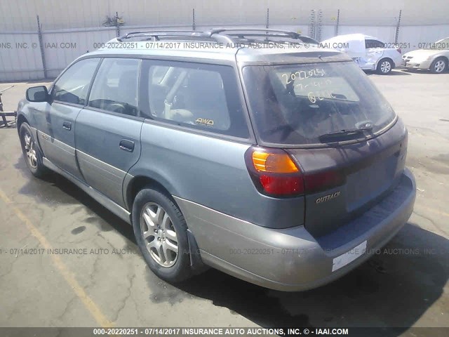 4S3BH675017643575 - 2001 SUBARU LEGACY OUTBACK AWP 绿色 照片 3