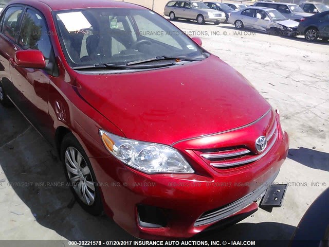5YFBU4EE6DP122771 - 2013 TOYOTA COROLLA S/LE RED photo 1