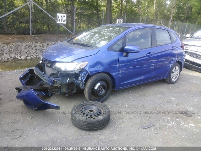 3HGGK5H51FM734482 - 2015 HONDA FIT LX Mavi fotoğraf 2
