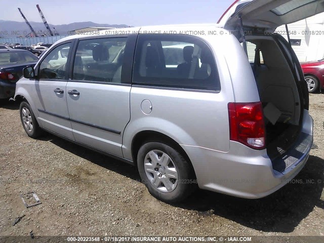 2C4RDGBG3CR394652 - 2012 DODGE GRAND CARAVAN SE SILVER photo 3