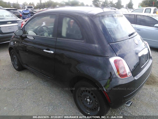 3C3CFFAR3CT384511 - 2012 FIAT 500 POP BLACK photo 3