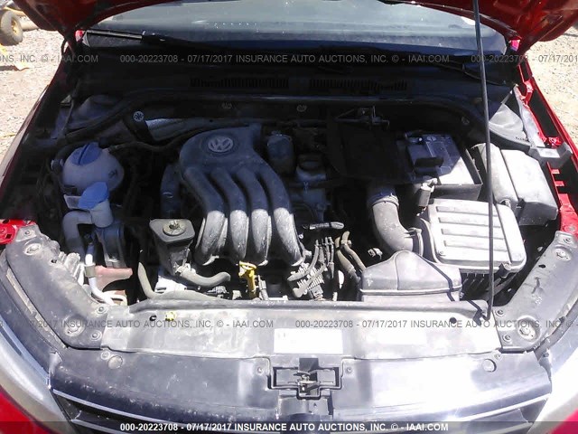 3VW1K7AJ4FM235843 - 2015 VOLKSWAGEN JETTA S 红色 照片 10