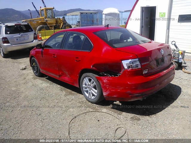 3VW1K7AJ4FM235843 - 2015 VOLKSWAGEN JETTA S 红色 照片 3
