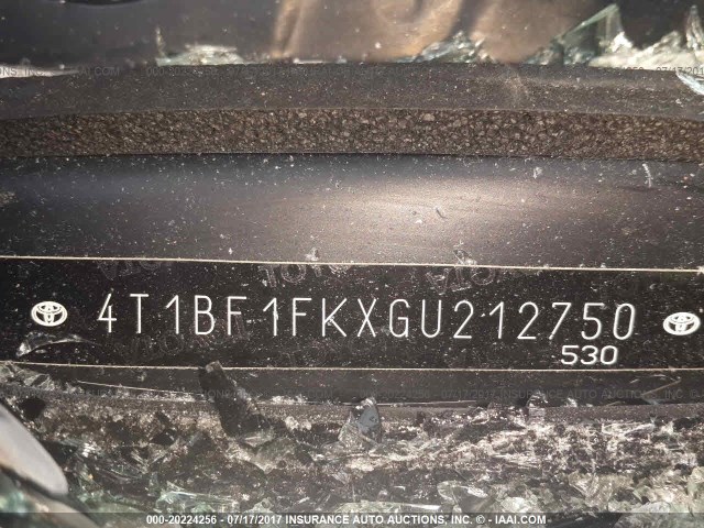 4T1BF1FKXGU212750 - 2016 TOYOTA CAMRY LE/XLE/SE/XSE WHITE photo 9