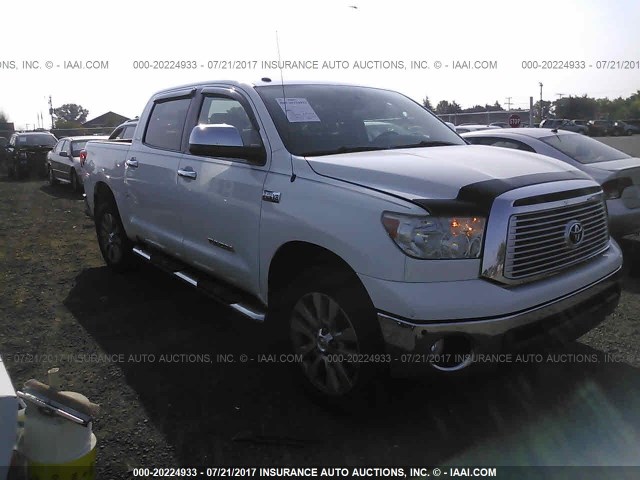 5TFHW5F1XCX237833 - 2012 TOYOTA TUNDRA CREWMAX LIMITED WHITE photo 1