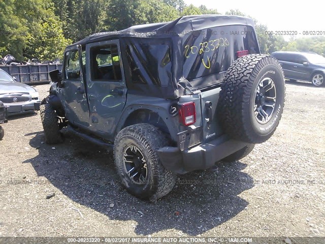 1C4BJWDG4FL597919 - 2015 JEEP WRANGLER UNLIMITE SPORT GRAY photo 3