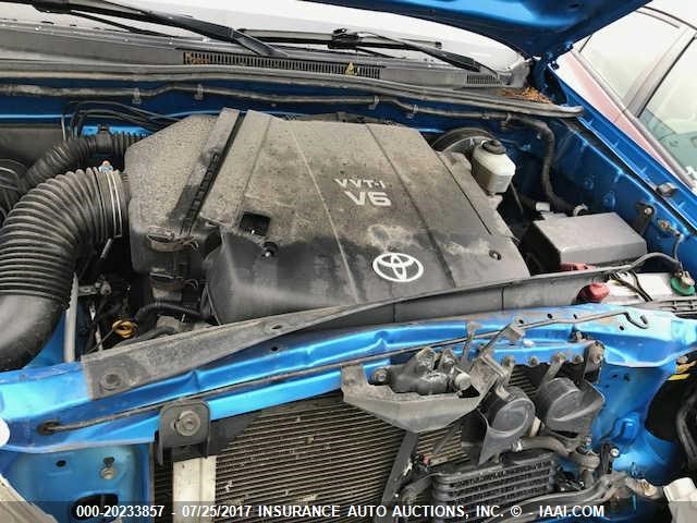 3TMLU42N95M001542 - 2005 TOYOTA TACOMA DOUBLE CAB ლურჯი ფოტო 10